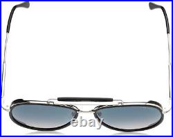 TOM FORD TRIPP FT0666 01B Sunglasses Black Frame Blue Grey Gradient Lenses 58mm