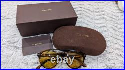 TOM FORD Tortoise Clint Sunglasses -TF537 Yellow Lens Unisex With Case & Box -23 TOM FORD Tortoise Clint Sunglasses -TF537 Yellow Lens Unisex With Case & Box -23