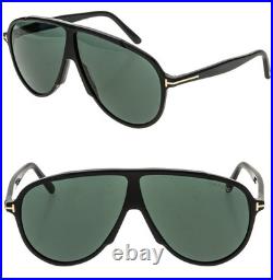 TOM FORD VLADIMIR TF1211 01N Black Green Unisex Aviator Sunglasses 1211 FT1211