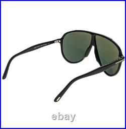 TOM FORD VLADIMIR TF1211 01N Black Green Unisex Aviator Sunglasses 1211 FT1211