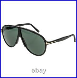 TOM FORD VLADIMIR TF1211 01N Black Green Unisex Aviator Sunglasses 1211 FT1211
