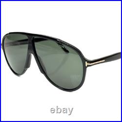 TOM FORD VLADIMIR TF1211 01N Black Green Unisex Aviator Sunglasses 1211 FT1211