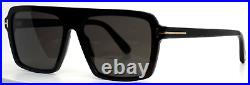 TOM FORD Vincent TF1176 ECO 01A Black Mens Square Sunglasses 56-15-145 B44 TOM FORD Vincent TF1176 ECO 01A Black Mens Square Sunglasses 56-15-145 B44