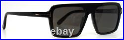 TOM FORD Vincent TF1176 ECO 01A Black Mens Square Sunglasses 56-15-145 B44 TOM FORD Vincent TF1176 ECO 01A Black Mens Square Sunglasses 56-15-145 B44