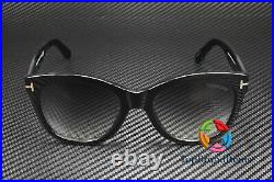 TOM FORD Wallace FT0870 01B Sh Black Grad Smoke Plastic 54 mm Women's Sunglasses