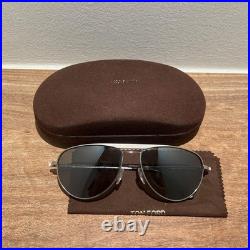 TOM FORD William TF Sunglasses 59mm Black Frame with Case and Cloth Used Japan