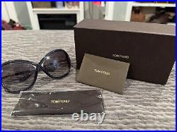 TOM FORD Women's Whitney TF-9 TF9 FT9 0B5 Dark Grey Wrap Fashion Sunglasses 64mm