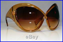 TOM FORD Womens Oversized Designer Sunglasses Brown Ski FT 0219 45F 17114