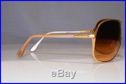 TOM FORD Womens Oversized Designer Sunglasses Gold Shield Amber TF 92 772 22834