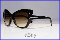 TOM FORD Womens Oversized Sunglasses Black Cat Eye Bardot TF 184 01F 24831