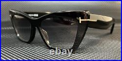 TOM FORD Wyatt FT0871 01B Black Grey Gradient Women's 56 mm Sunglasses