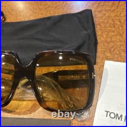 Tom Ford 1194 52E Aurora Sunglasses Brown Frame Brown Lens Flawless Authentic