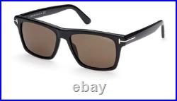 Tom Ford 906 Sunglasses Black Frame/Brown Polarized Lens