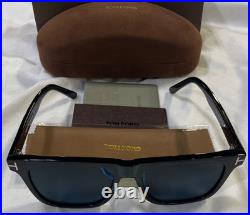 Tom Ford 906 Sunglasses Black Frame/Brown Polarized Lens
