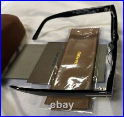 Tom Ford 906 Sunglasses Black Frame/Brown Polarized Lens
