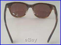 Tom Ford 9257-05j Gloss Black Exterior Havana Interior Sunglasses Made In Italy
