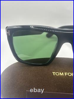 Tom Ford ALBERTO FT 1077 Shiny Black/Green (01N) Sunglasses Brand New Green Lens