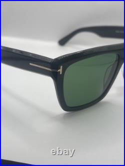 Tom Ford ALBERTO FT 1077 Shiny Black/Green (01N) Sunglasses Brand New Green Lens