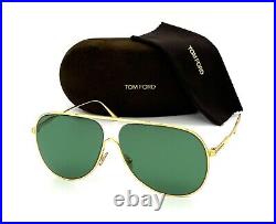 Tom Ford ALEC FT0824 30N Deep Gold / Green 62mm Sunglasses TF0824
