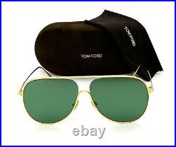 Tom Ford ALEC FT0824 30N Deep Gold / Green 62mm Sunglasses TF0824