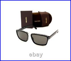 Tom Ford ANDRES FT0780 01D Black / Smoke Polarized 58mm Sunglasses