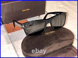 Tom Ford AUGUST Sunglasses FT 0678 Black 01D Grey Polarized Lens Authentic NEW