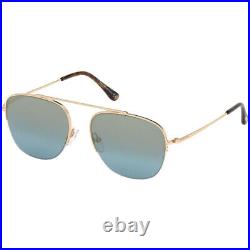 Tom Ford Abott Tf667 28x Gold Flash Mirror Unisex Sunglasses Made In Italy