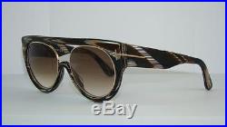Tom Ford Alana FT 360 63F BLACK HORN Sunglasses Brown Gradient Lenses Size 55