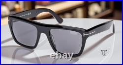 Tom Ford Alberto FT1077 N 01D Shiny Black Smoke Polarized 55 mm Men's Sunglasses