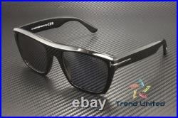 Tom Ford Alberto FT1077 N 01D Shiny Black Smoke Polarized 55 mm Men's Sunglasses