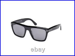 Tom Ford Alberto FT1077 N 01D Shiny Black Smoke Polarized 55 mm Men's Sunglasses