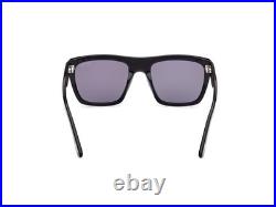 Tom Ford Alberto FT1077 N 01D Shiny Black Smoke Polarized 55 mm Men's Sunglasses