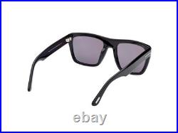 Tom Ford Alberto FT1077 N 01D Shiny Black Smoke Polarized 55 mm Men's Sunglasses
