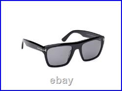 Tom Ford Alberto FT1077 N 01D Shiny Black Smoke Polarized 55 mm Men's Sunglasses