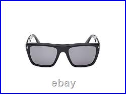 Tom Ford Alberto FT1077 N 01D Shiny Black Smoke Polarized 55 mm Men's Sunglasses