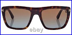 Tom Ford Alberto Men's Dark Havana Square Sunglasses FT1077-52F-55 Made In Italy