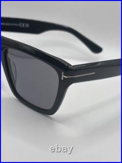 Tom Ford Alberto TF1077 01D Alberto Sunglasses Shiny Black Smoke Polarized