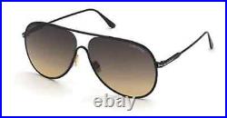Tom Ford Alec Sunglasses FT 0824 01B Shiny Black Smoke Lens Authentic New