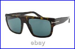 Tom Ford Alessio 699 52V Tortoise Unisex Sunglasses Blue Lens 57-20-145 WithCase