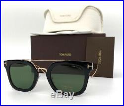 Tom Ford Alex-02 TF0541 05N Shiny Black / Green 51mm Sunglasses