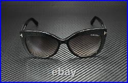 Tom Ford Alistair FT0524 01B Shiny Black Gradient Smoke 56 mm Women's Sunglasses