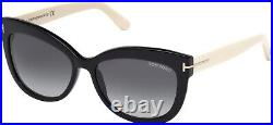 Tom Ford Alistair TF524 05B Black/White Cat Eye Sunglasses Frames 56-16-140