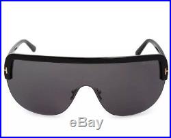 Tom Ford Angus-02 FT560 TF 560 01A Men Women Black Grey Shield Sunglasses Case