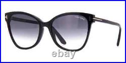 Tom Ford Ani TF844 01B Black Cat Eye Sunglass Plastic Frame 58-18-140