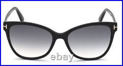 Tom Ford Ani TF844 01B Black Cat Eye Sunglass Plastic Frame 58-18-140