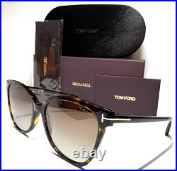 Tom Ford Ani Tf844 52h Dark Havana/brown Gradient Polarizd Lens Sunglasses 58-18