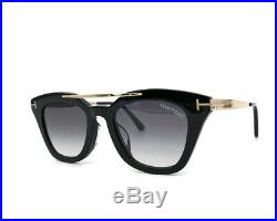 Tom Ford Anna-02 TF0575 01B Black Gold / Gray 49mm Sunglasses FT0575