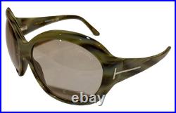 Tom Ford Anna Sunglasses TF64 559 64mm Green Horn / Grey Green Lens (VINTAGE)