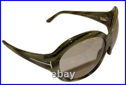 Tom Ford Anna Sunglasses TF64 559 64mm Green Horn / Grey Green Lens (VINTAGE)