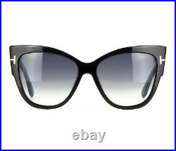 Tom Ford Anoushka FT0371 01B Sunglasses Black Frame Gray Gradient Lenses 57mm